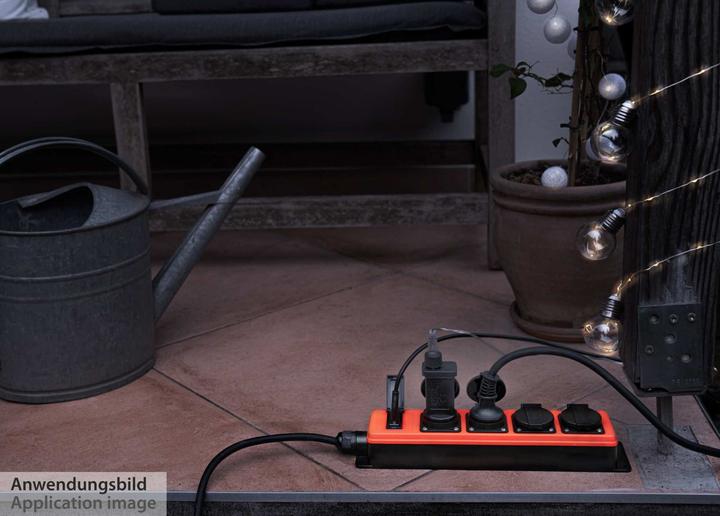 Produktbild Kabelmeister Steckdosenleiste Outdoor, 4-Schutzkontakt-Buchse (IP54/IP20), 2x USB-A Buchse, orange/ (4 x, CEE 7/3, 5 m)