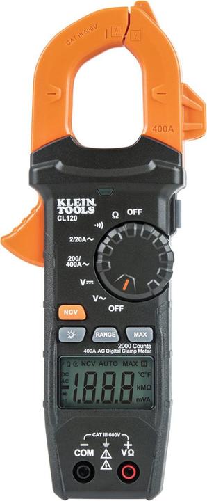 Immagine prodotto Klein Tools CL120 Multimetro portatile digitale CAT III 600V Display (conteggi): 2000 (CAT III 600V)