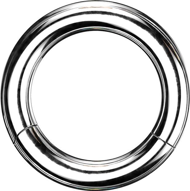 Actual product image Star Piercing Segment ring hinged silver (without brass, Surgical steel 316L)