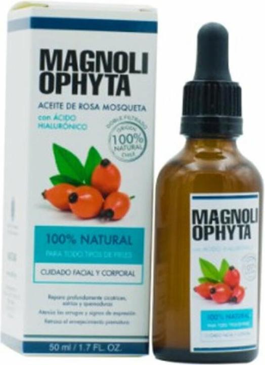 Immagine prodotto Magnoliophyta ACEITE DE ROSA MOSQUETA con ácido hialurónico gotero 50ml (50 ml, Olio viso)