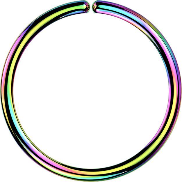 Produktbild Star Piercing Micro Piercing Ring farbig mit Titanium Beschichtung (Chirurgenstahl 316L, ohne Messing)