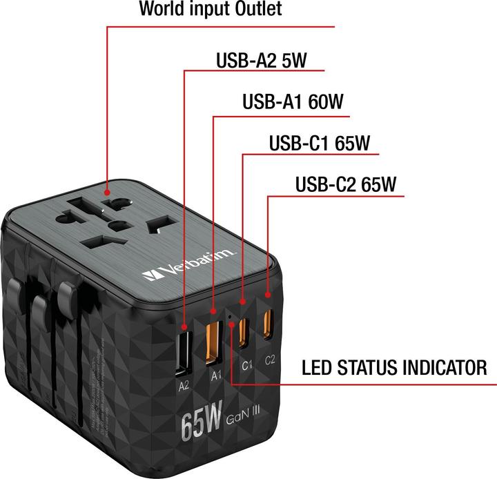 Image du produit Verbatim Adaptateur universel de voyage