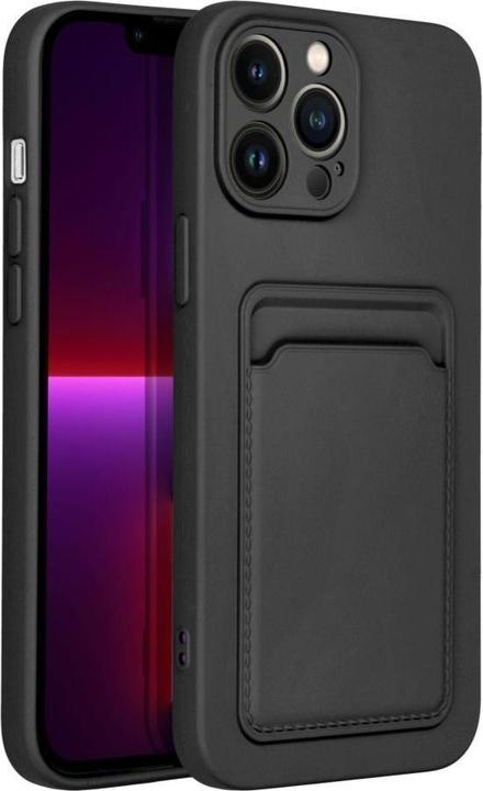 Image du produit OEM Housse de protection arrière CARD pour IPHONE 13 Pro Max noir (Apple iPhone 13 Pro Max)