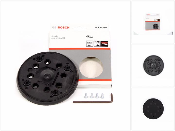 Actual product image Bosch Professional Zubehör Sanding disc medium, 125 mm, 8, for PEX 270 A, PEX 270 AE (Medium hard)