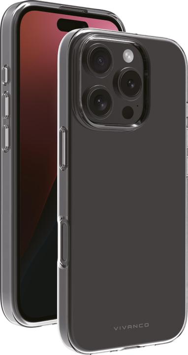 Actual product image Vivanco SUPER SLIM cover for iPhone 16 Pro, transparent (Apple iPhone 16 Pro)