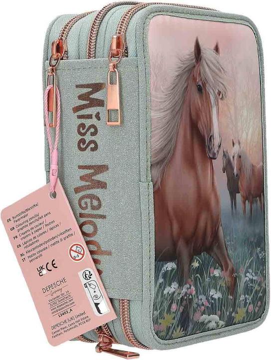 Image du produit Magni DEPESCHE Miss Melody Federtasche 3fach ROMANTIC FIELDS
