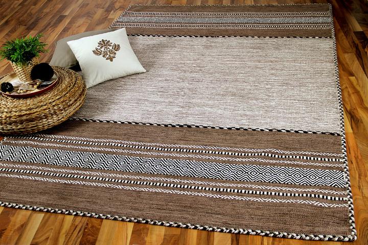 Produktbild Pergamon Natur Teppich Kelim Navarro (70 x 140 cm)