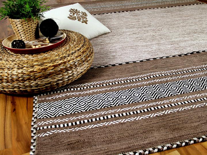 Produktbild Pergamon Natur Teppich Kelim Navarro (70 x 140 cm)