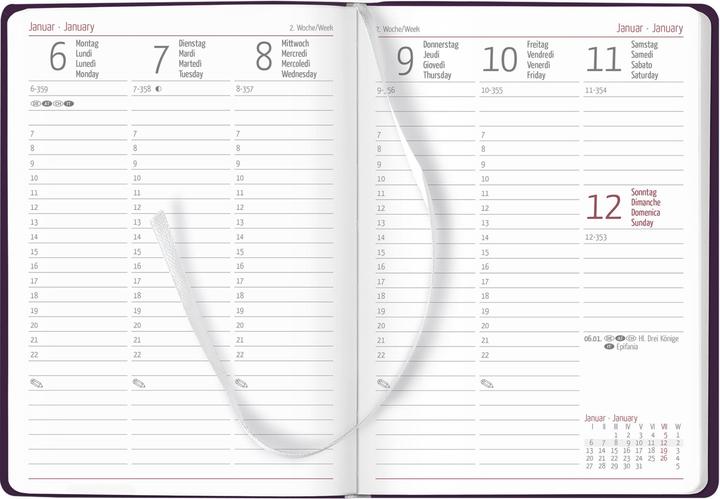 Actual product image Alpha Edition Ladytimer Deluxe Purple 2025, 10,7x15,2cm, calendar with 192 pages (German)
