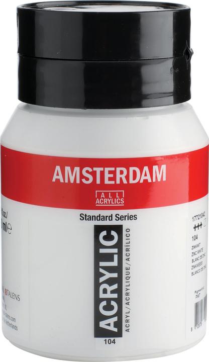 Produktbild Talens Acrylfarbe Amsterdam (Zinkweiss, 500 ml)