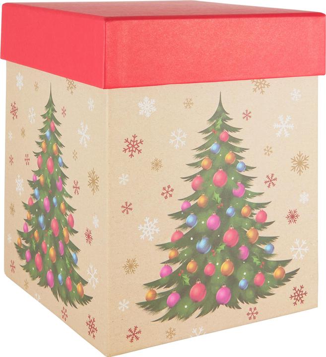 Produktbild Idena Geschenkbox Weihnachten Tannenbaum mehrfarbig 18x18x22,5cm (Geschenkbox)