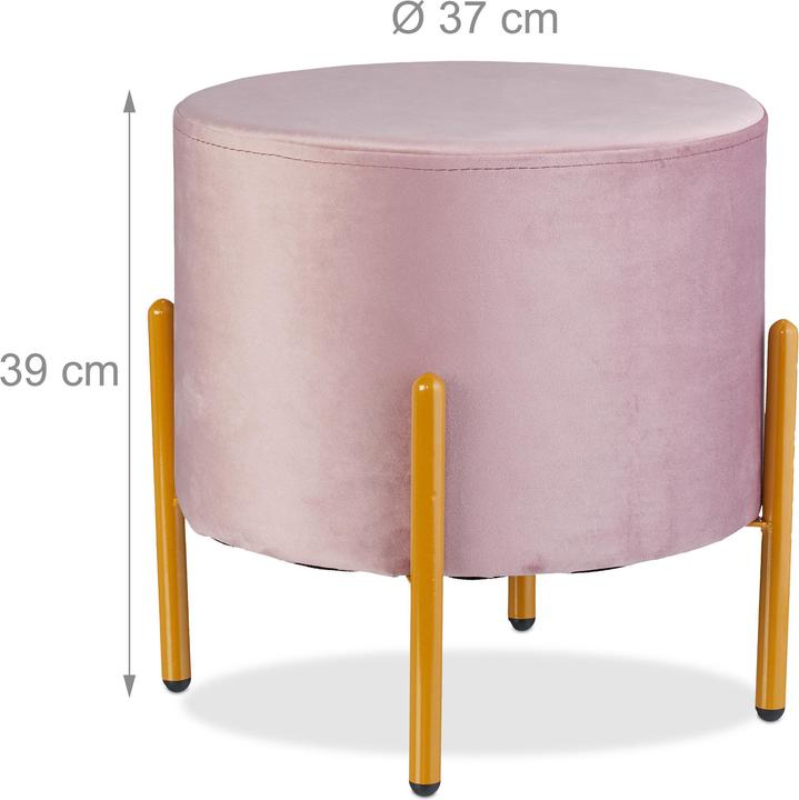 Productafbeelding Relaxdays tabouret-velours