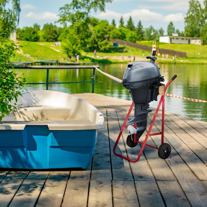 Actual product image Relaxdays Outboard motor stand