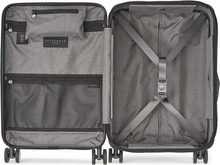 Actual product image Senz Foldable Carry On Trolley, 38L, Pure Black (38 l, Hand luggage (up to 50 litres))