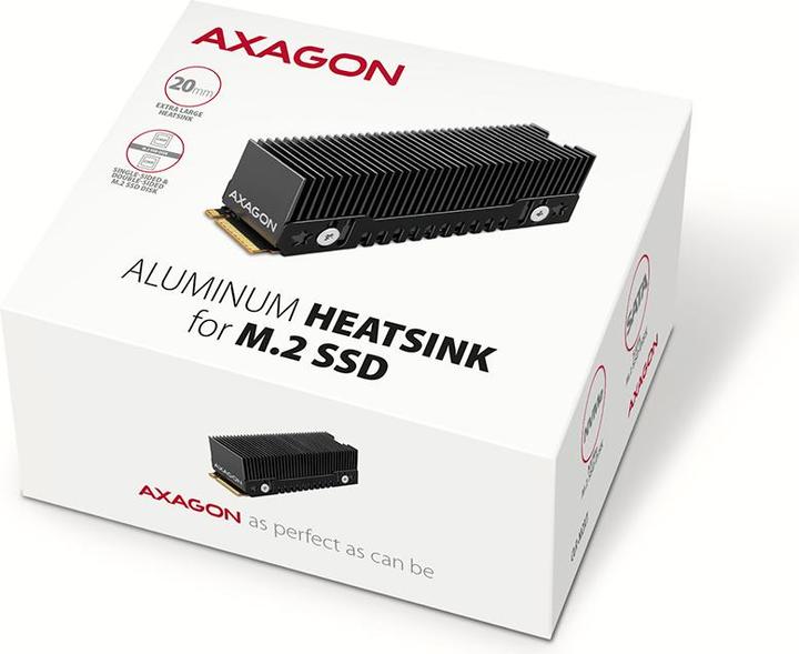 Image du produit Axagon CLR-M2XT Refroidisseur passif pour SSD M.2, aluminium - 2280