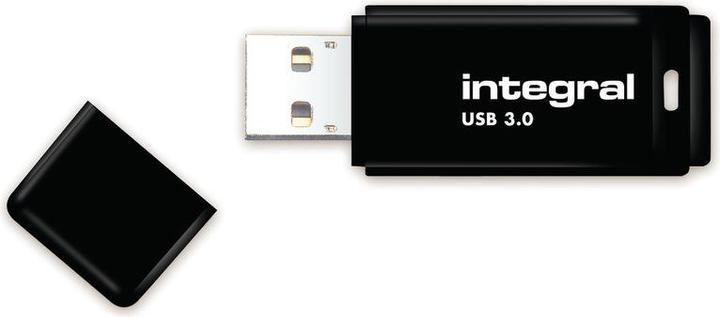 Actual product image Flashdrive 128GB USB3.0 Black, Snap-on cap design (128 GB, USB-A, USB 3.2)