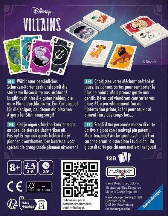 Produktbild Ravensburger Villains Card Game D/F/I/NL (Deutsch)