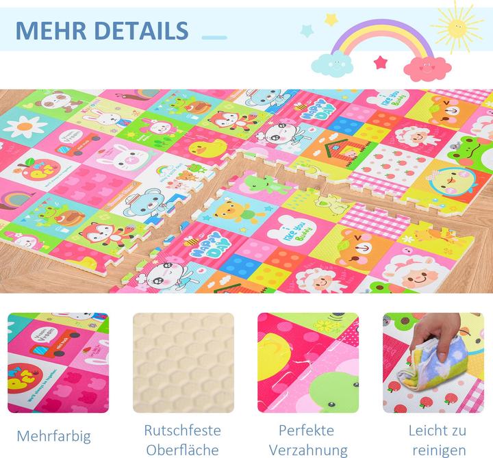 Produktbild Homcom Puzzlematte 16-teilig (61.5 x 61.5 x 1 cm)
