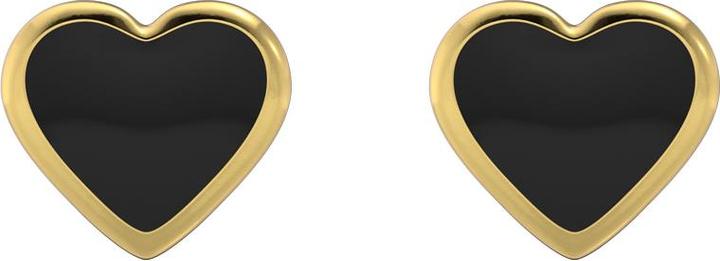 Actual product image Studex Sensitive Stud Earrings Heart Black (Stainless steel)