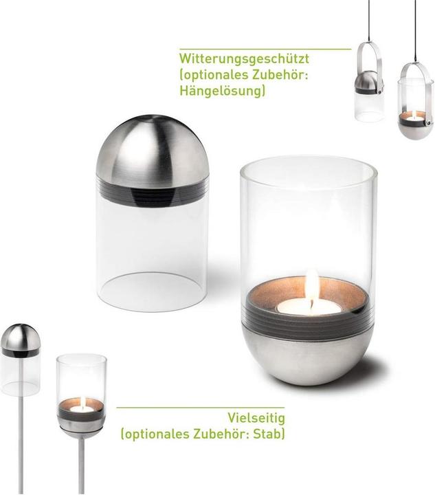Actual product image Höfats Lantern GRAVITY CANDLE M90 (1 x, 8 x 13 cm)