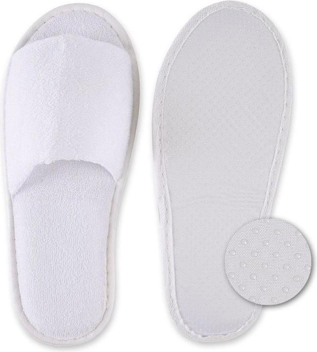 Image du produit Hygonorm Einweg Hotelslipper aus Baumwolle | vorne geschlossen | mit Noppen (29.5)