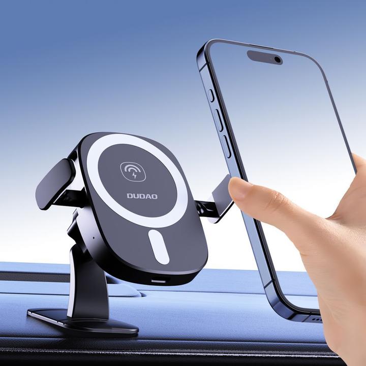 Produktbild Dudao FW11 car phone holder with 15W inductive charger for air vent / cockpit - black