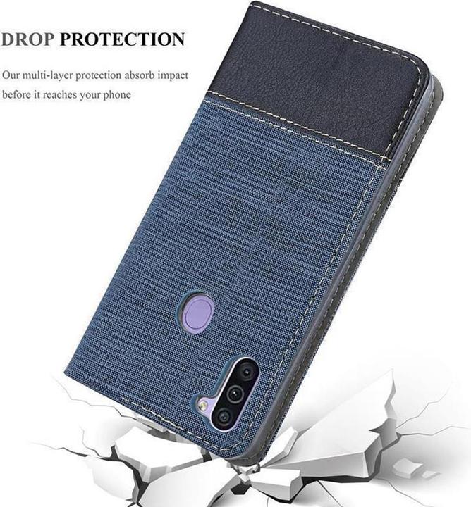 Produktbild Cadorabo Book Jeans Optik Cover (Samsung Galaxy A11, Samsung Galaxy M11)