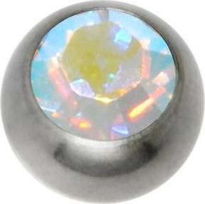 Bijouteria 1.2mm Titan Piercingteil (Swarovski Kristall, Titan)