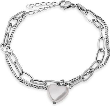 Image du produit Trolli Troli - Double bracelet en acier avec perle VEDB0538G (L)