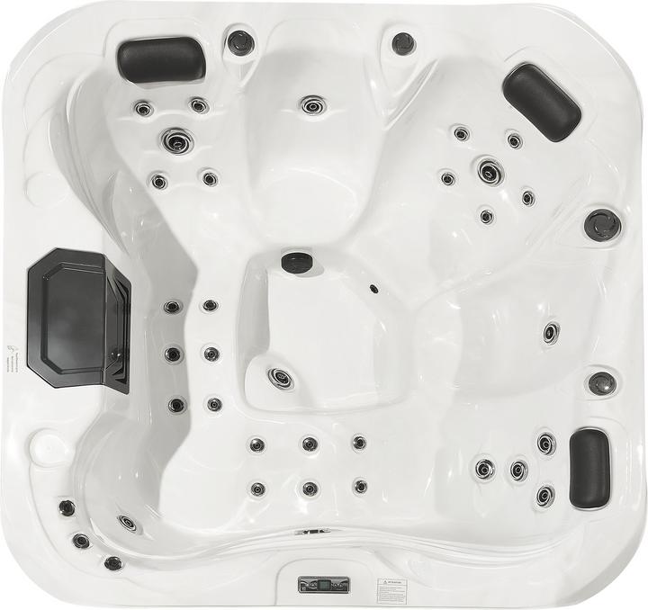 Actual product image Beliani Whirlpool Outdoor white with LED square 200 x 200 cm LASTARRIA (5 pers.)