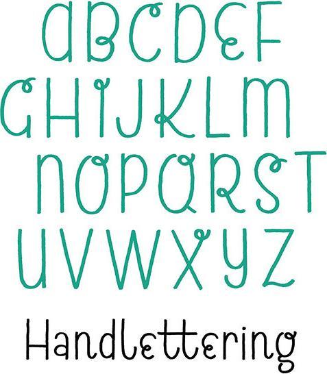 Actual product image Handlettering All you need. Die schönsten Alphabete und Schmuckelemente (German, cheeky publisher, 2019)