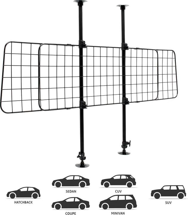 Produktbild Wiltec Hundegitter Auto 118-128,5cm Schutzgitter verstellbar Trenngitter Hund (Hund)