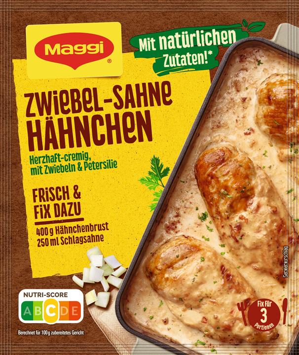 Produktbild Maggi Zwiebel-Sahne Hähnchen (26 g)