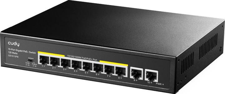 Produktbild Cudy GS1010PE network switch Gigabit Ethernet (10/100/1000) Power over Ethernet (PoE) Black (10 Ports)