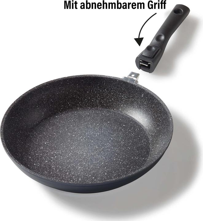 Actual product image Stoneline Frying pan 28cm, Made in Germany with removable handle, induction and non-stick coated (28 cm, Frying pan, Aluminium)