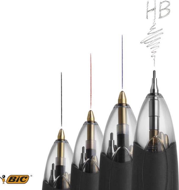 Produktbild Bic Kugelschreiber M/HB 942104 4Colours Multifun. 12 Stück (Weiss, Silber, Grau, 12 x)