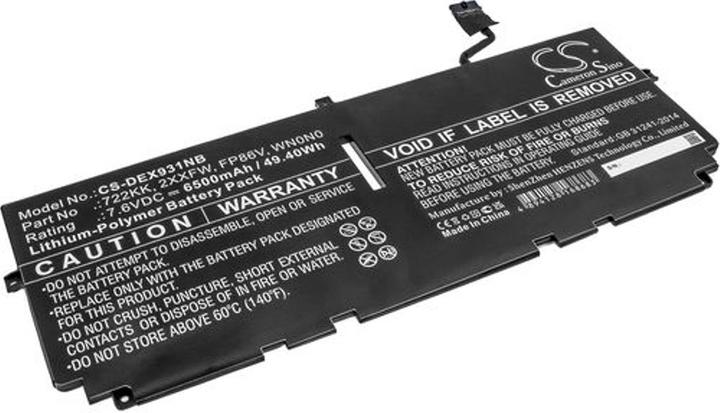 Actual product image NoName Battery for Dell XPS 13 9300 i5 FHD etc