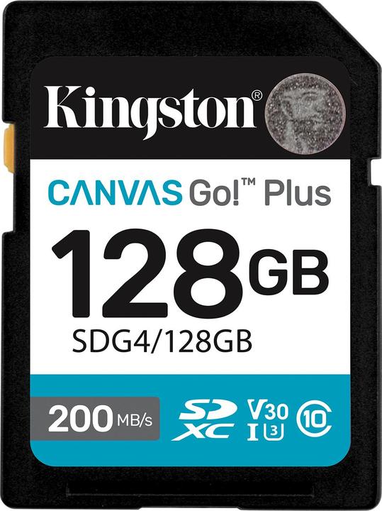 Immagine prodotto Kingston Card Canvas Go Plus SDG4 (128 GB, SDXC, U3, UHS-I)