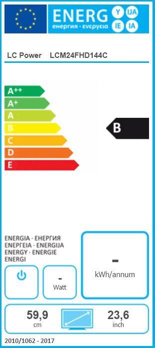 Energie-Label LC-Power LC-M24-FHD-144-C (1920 x 1080 Pixel, 23.60")