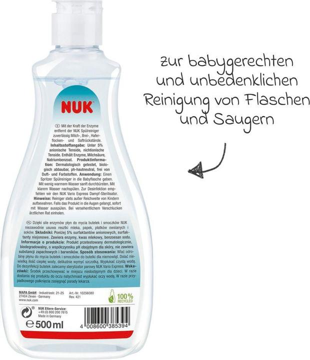 Produktbild NUK Spülreiniger 500ml zur Reinigung von Flaschen und Saugern (500 ml)