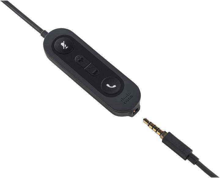 Actual product image Cisco HEADSET 521 WIRED SINGLE 3.5MM (Cable, USB-A)