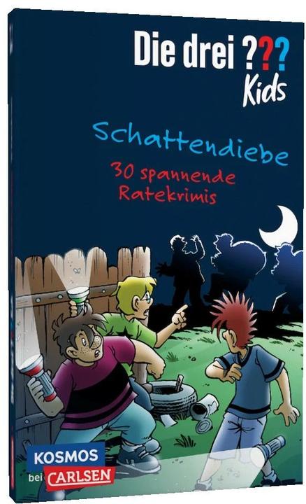 Actual product image Die drei??? Kids: Schattendiebe. 30 spannende Ratekrimis! (German, Stefanie Wegner, Ulf Blanck, 2022)
