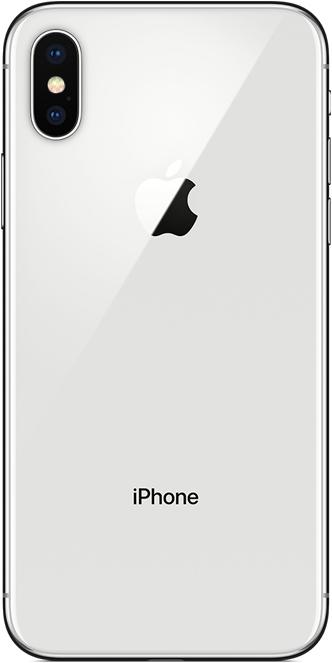 Actual product image Apple iPhone X (64 GB, Silver, 5.80", 12 Mpx, Single SIM, A / Like new)