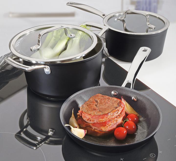 Actual product image Spring Meridian Intense Pro 4-piece pot set with glass lids (Casserole + Stewpot, Stainless steel)
