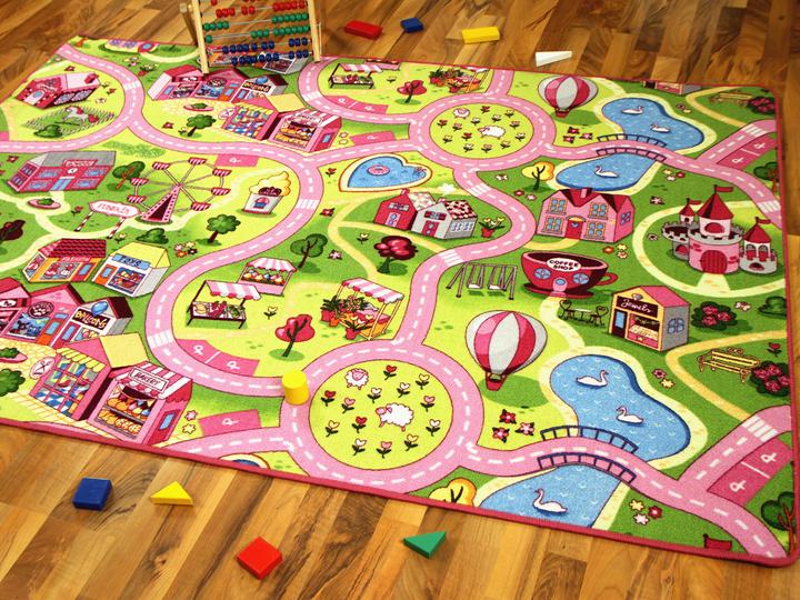 Actual product image Snapstyle Street carpet with two street landscapes on both sides Girls (160 x 240 cm)