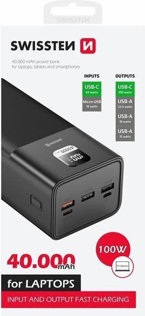 Immagine prodotto Swissten Power Line (40000 mAh, 100 W, 148 Wh)