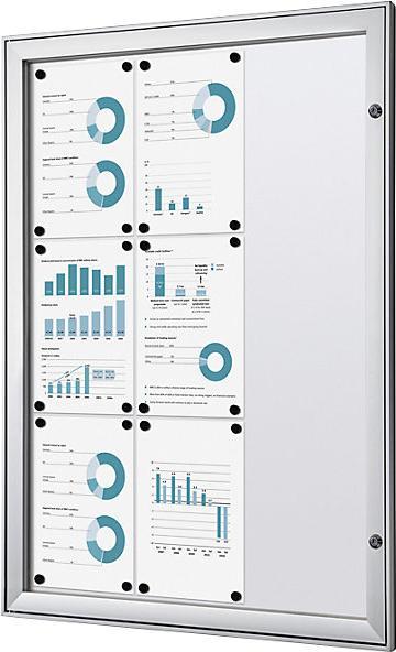 Actual product image eurokraft pro Showcase with hinged door (Magnet board, Bulletin board, 74.5 x 100.5 cm)