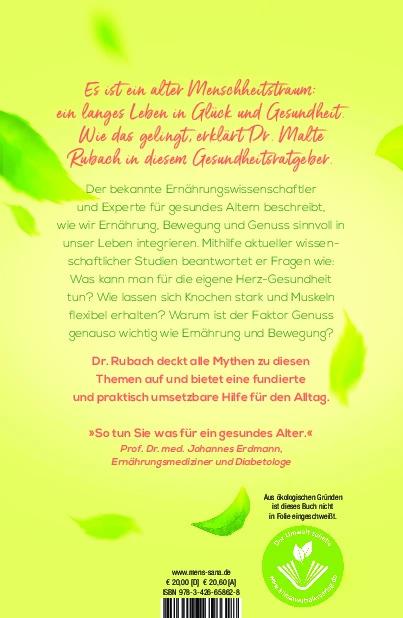 Actual product image Das Geheimnis des gesunden Alterns (German, Malte Rubach, 2020)