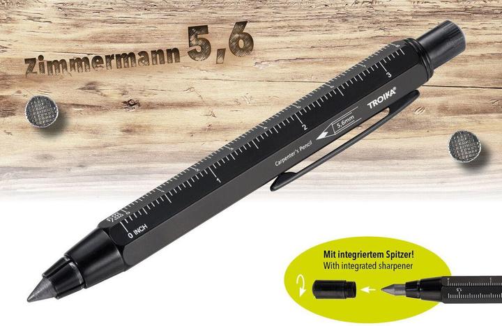 Actual product image Troika ZIMMERMANN 5.6 carpenter's pencil, black (5.60 mm, HB, 1 x)