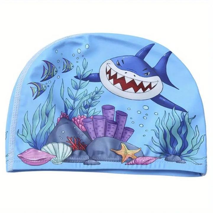 Image du produit Splash & Fun Tissu élastique Bonnet de bain enfant Requin